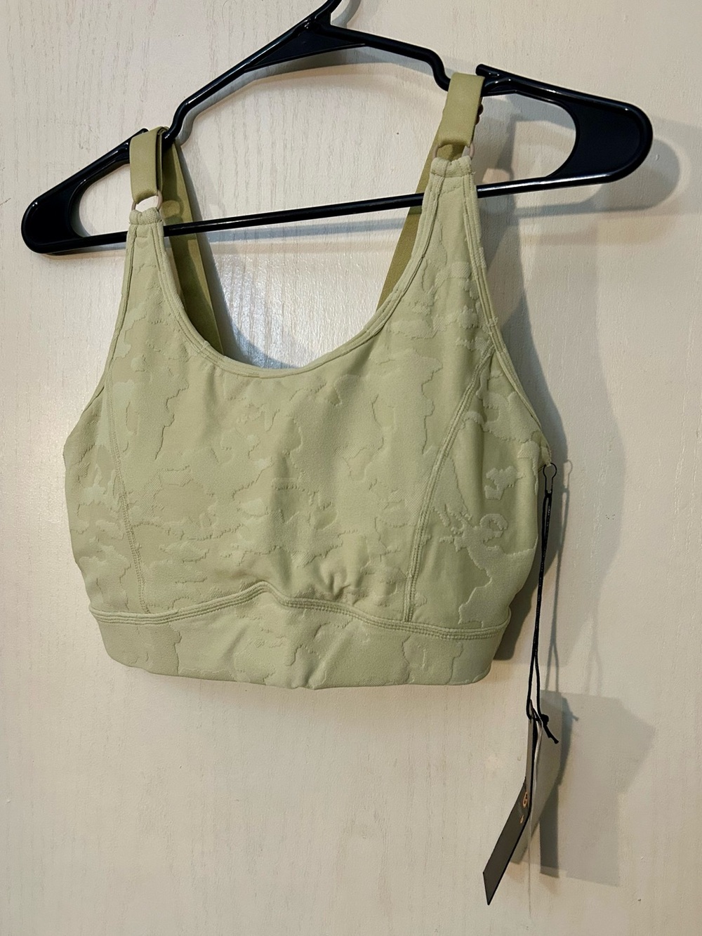 Mono B Tactel Sage Green Textured Sports Bra NWT